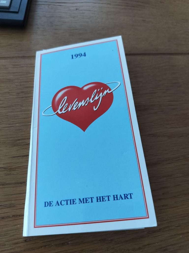 Mapje Levenslijn 1994 met zilveren penning Luc Appermont., Ophalen of Verzenden