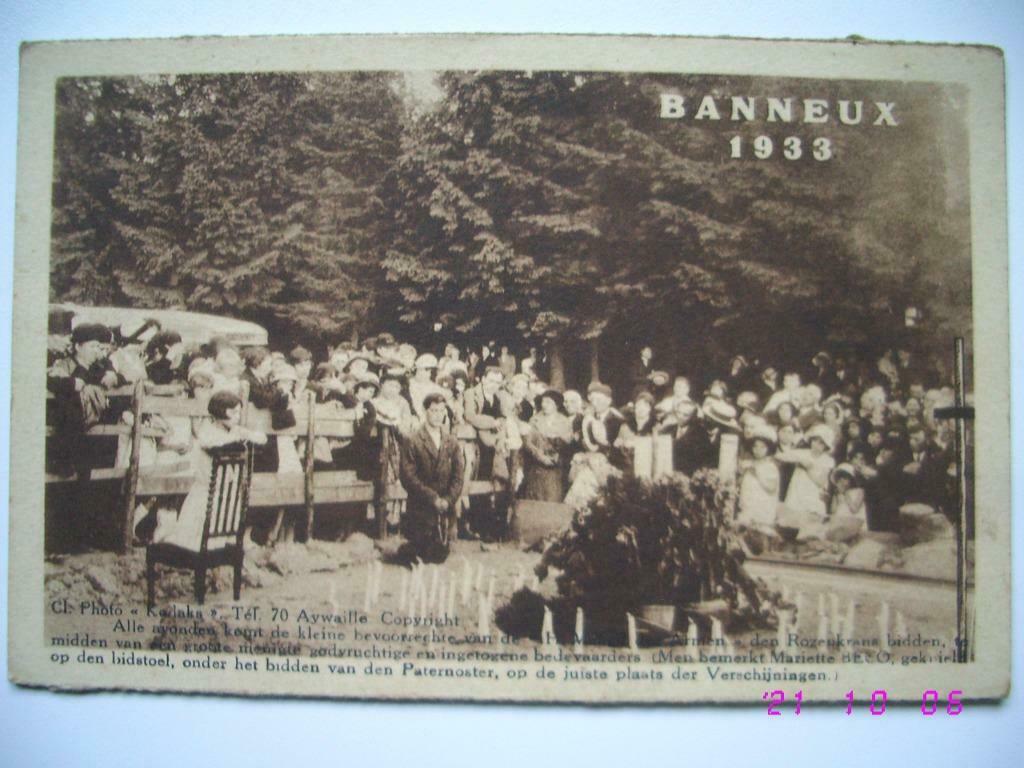Postkaart : Banneux 1933, Verzenden, 1920 tot 1940, Ongelopen, Luik