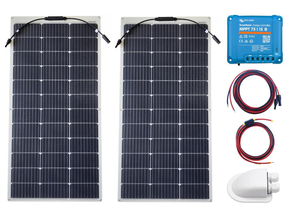 Set Flexibel Zonnepaneel 220Wp – 5 Jaar Garantie - Victron E, Envoi, Neuf