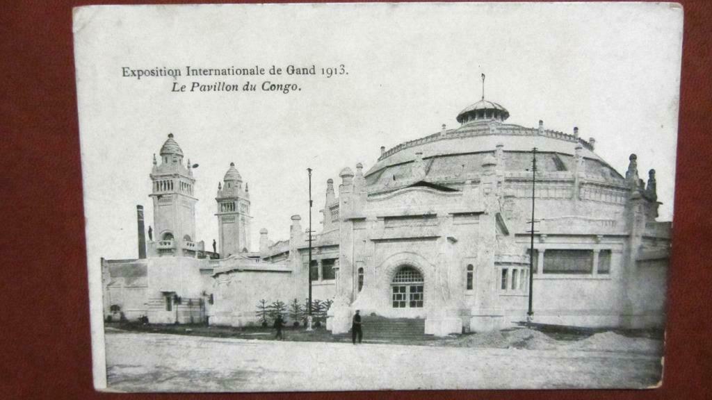 POSTKAARTEN THEMA- EXPO TE GENT 1913-HET PAVILIOEN VAN CONGO, Enlèvement ou Envoi, Avant 1920, Affranchie, (Jour de) Fête