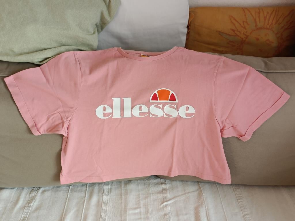T-shirt Ellesse court saumon taille 42, Taille 42/44 (L), Manches courtes, Rose, Porté