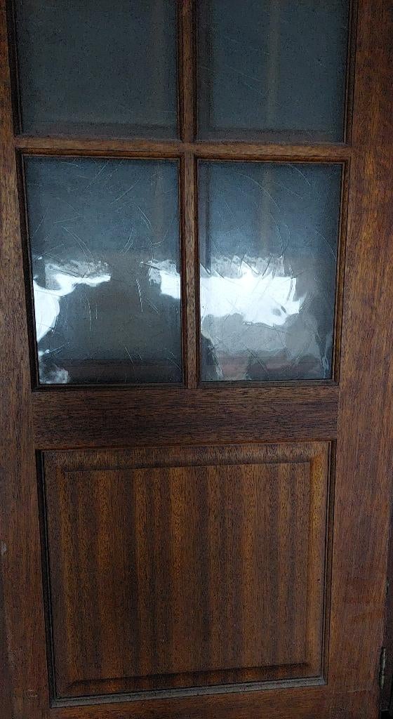 Porte 🚪 en bois massif vitré dimention 200x72prix 55euro, Bricolage & Construction, Enlèvement, Comme neuf, Bois, Moins de 200 cm