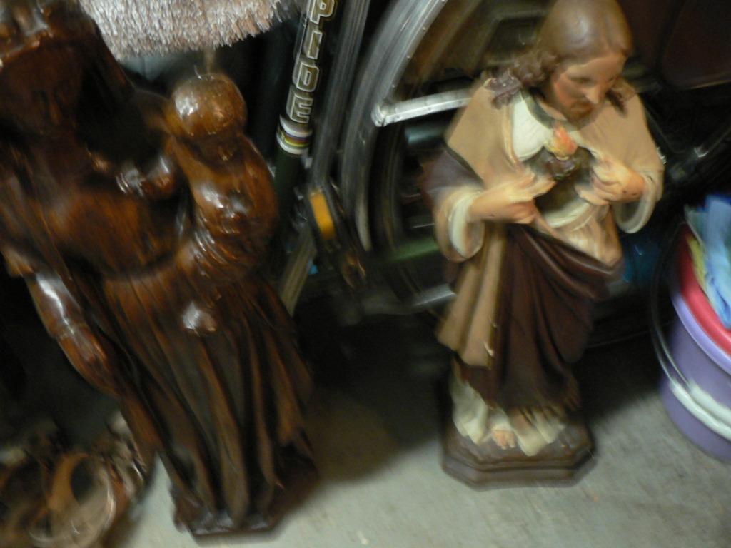 Beeld van Maria en beeld van Christus, Antiek en Kunst, Kunst | Beelden en Houtsnijwerken, Ophalen