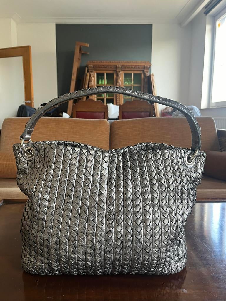 Sac Bottega Veneta, Handtassen en Accessoires, Tassen | Damestassen, Ophalen of Verzenden, Gebruikt, Grijs