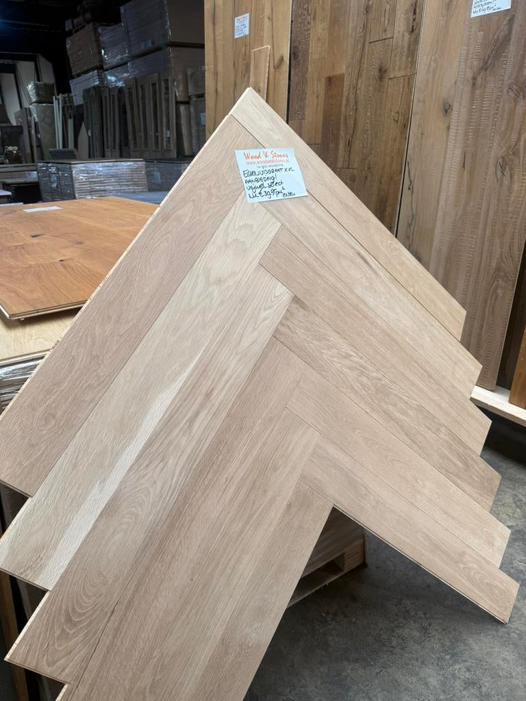 Eiken visgraat xxl aanbieding! Uit voorraad leverbaar, Tuin en Terras, Bloempotten, Ophalen of Verzenden, Zo goed als nieuw