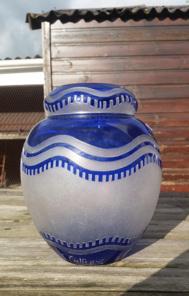 vaas art deco Scailmont Charles Catteau geetst cameo, Antiek en Kunst, Ophalen of Verzenden
