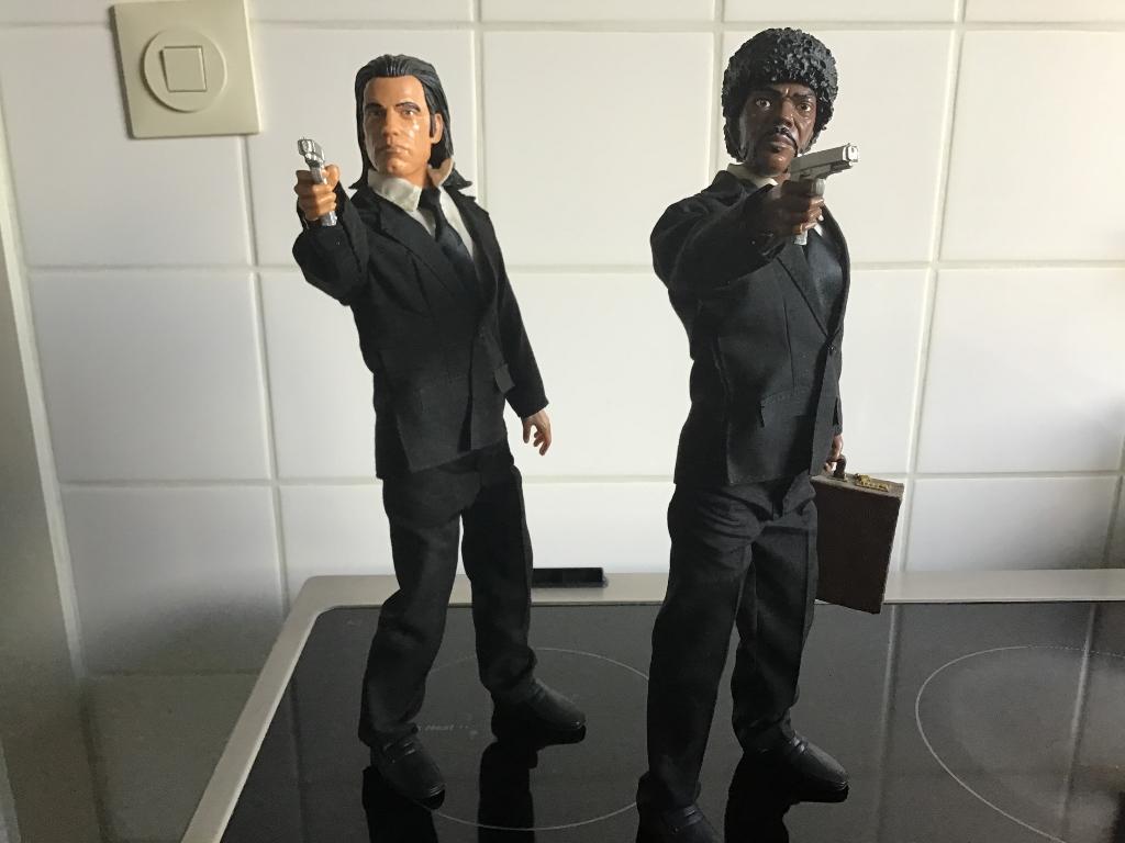 Pulp Fiction Talking 13-Inch fig vince vega- jules winnfield, Ophalen of Verzenden, Zo goed als nieuw, Film, Actiefiguur of Pop