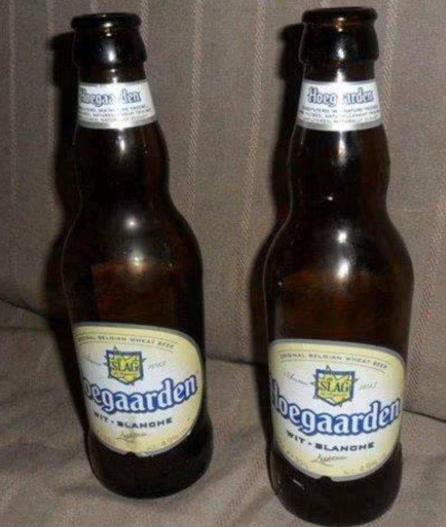 4 lege bierflesjes slag bij Hoegaarden anno 1013-2013, Verzamelen, Ophalen of Verzenden