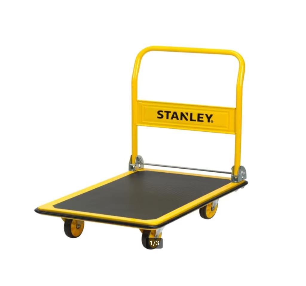 Stanley inklapbare plateauwagen 300kg, Doe-het-zelf en Bouw, Transportwagens, Nieuw, Overige typen, 100 liter of meer, Ophalen of Verzenden