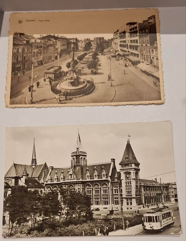 Verviers, le lot de 2 carres postales, Collections, Enlèvement ou Envoi, Liège