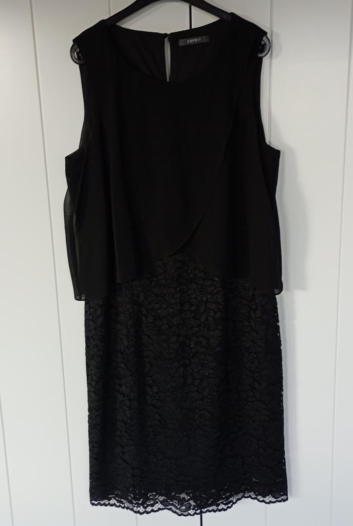 Esprit zwarte cocktailjurk met kant NIEUW, Kleding | Dames, Jurken, Maat 38/40 (M), Zwart, Nieuw, Ophalen of Verzenden