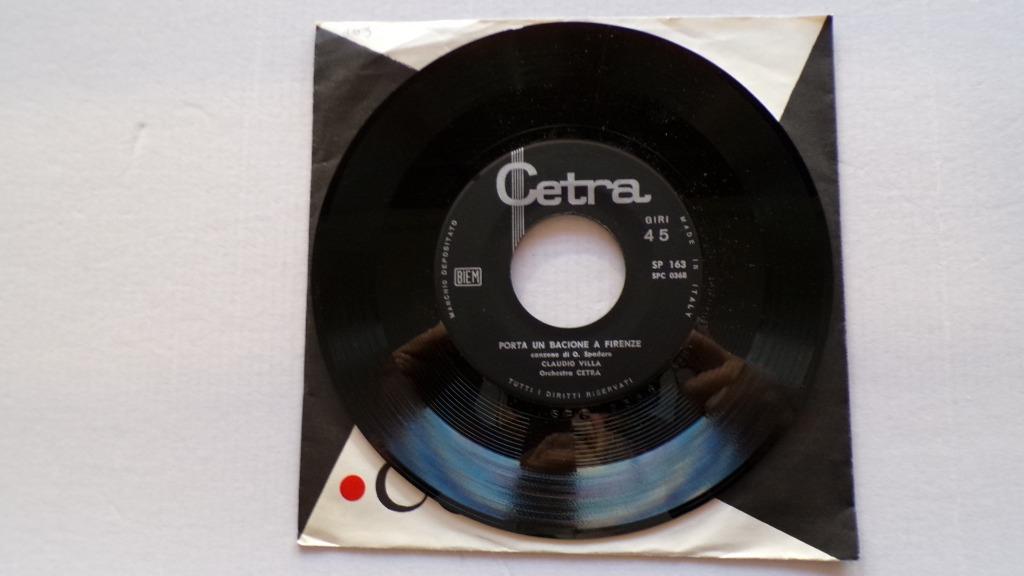 CLAUDIO VILLA - Porta un bacione a Firenze (45t), Enlèvement ou Envoi, Single, Comme neuf, Pop