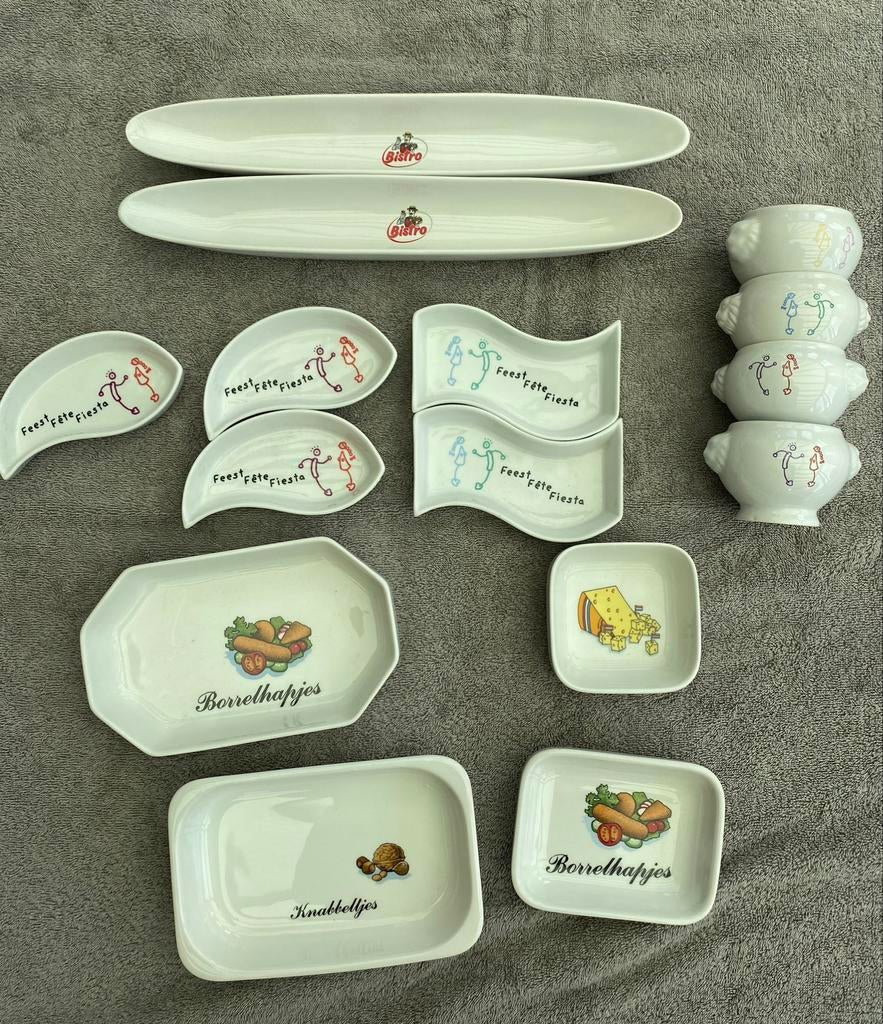 15 potjes en schalen apéritief, Huis en Inrichting, Ophalen of Verzenden, Zo goed als nieuw