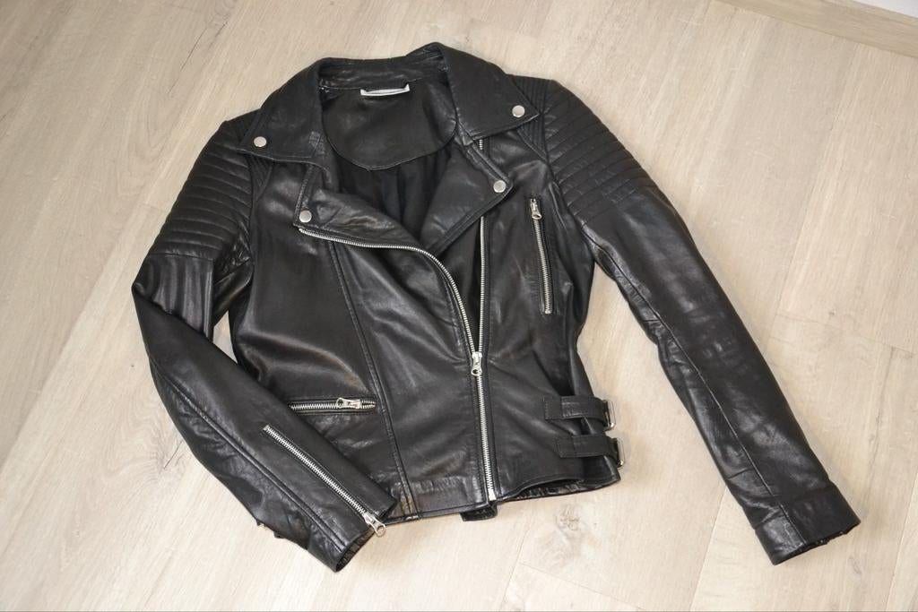 Leren damesjas jacket 100% lamsleer Noisy may, Ophalen of Verzenden, Zo goed als nieuw