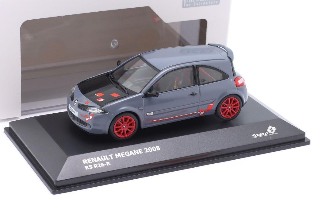 1:43 Solido 4310203 Renault Megane 2 R26-R 2008 Grey, Hobby en Vrije tijd, Modelauto's | 1:43, Nieuw, Auto, Solido, Ophalen of Verzenden
