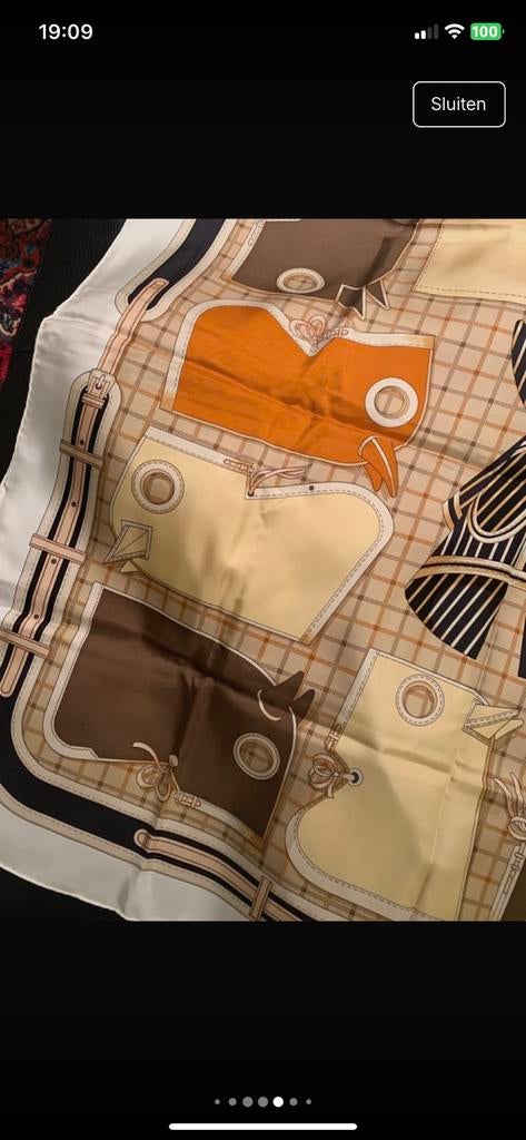 Prachtige splinternieuwe zijden Hermès sjaal 90 x 90, Kleding | Dames, Verzenden, Sjaal