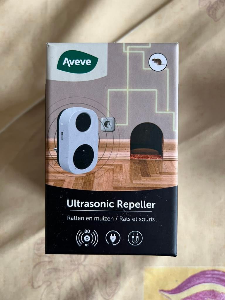 Aveve Ultrasonic repeller tegen ratten en muizen, Dieren en Toebehoren, Ophalen of Verzenden, Zo goed als nieuw