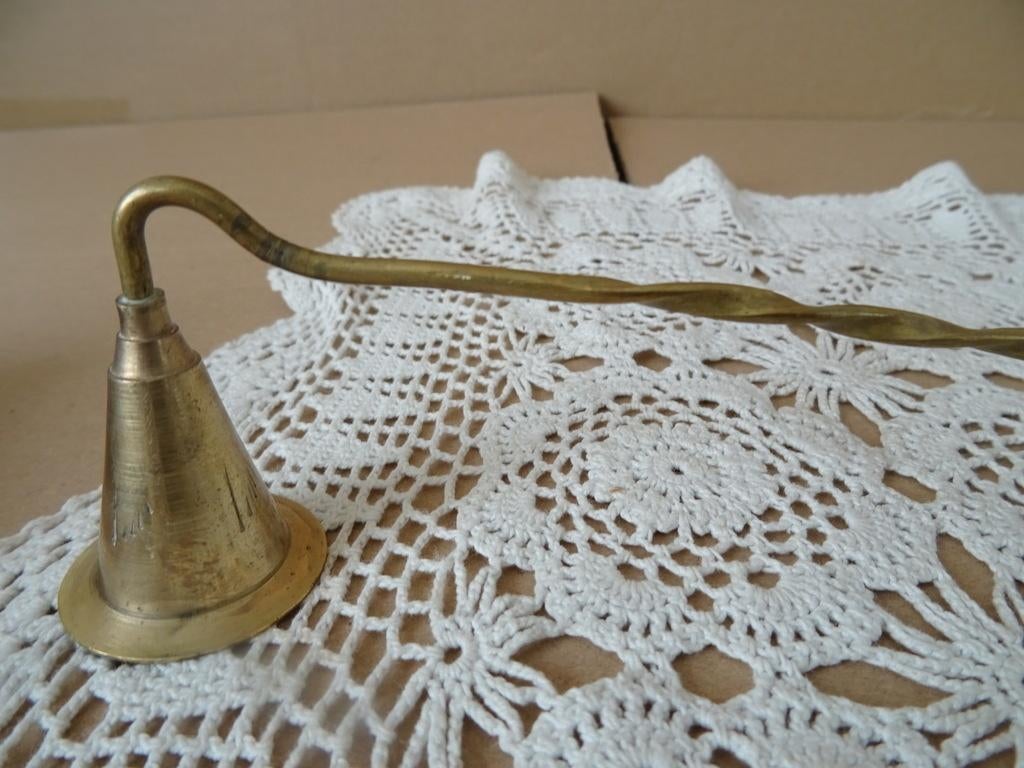 Antieke kaarsendover of vintage koperen kaarsendover 30cm, Antiek en Kunst, Ophalen of Verzenden