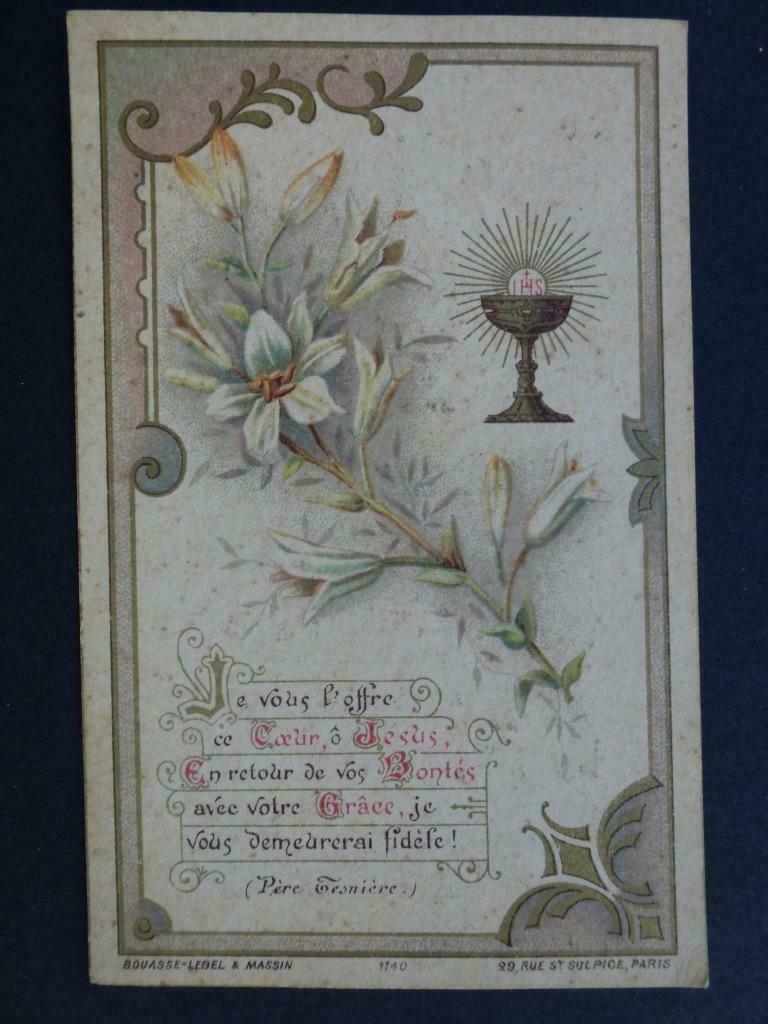 bidprentje eerste communie Vermylen Florentina 1896, Verzamelen, Verzenden, Bidprentje