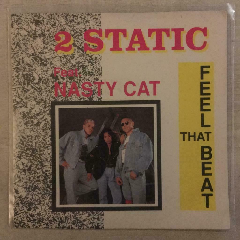 7" 2 Static Feat. Nasty Cat - Feel That Beat (OURAGAN 1990), Envoi, Utilisé