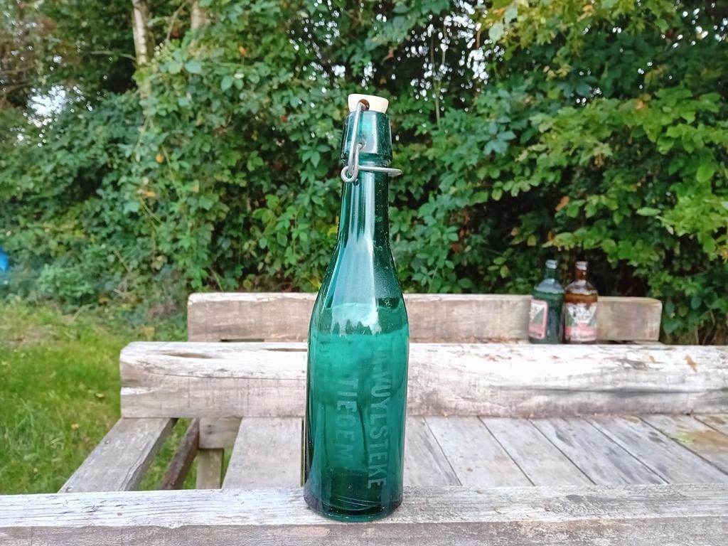 Oude vintage bierfles brouwerij  A vuylsteke Tiegem, Verzamelen, Ophalen of Verzenden, Gebruikt