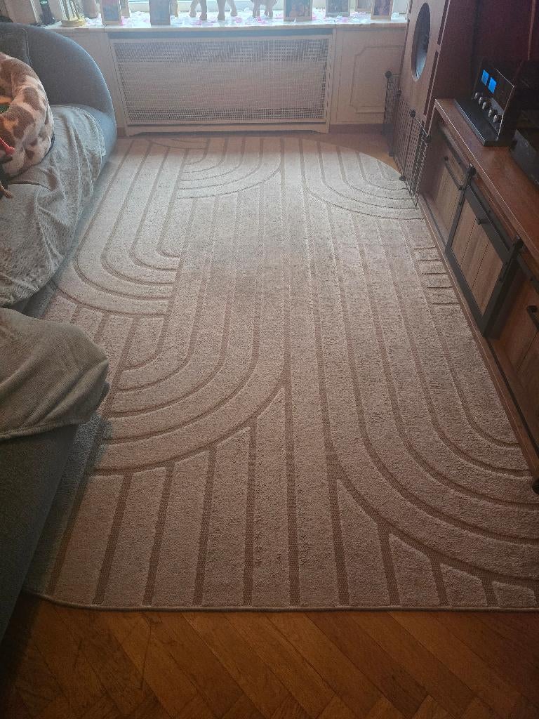 Modern vloertapijt., Huis en Inrichting, Stoffering | Tapijten en Vloerkleden, Ophalen, Zo goed als nieuw, Crème, 150 tot 200 cm