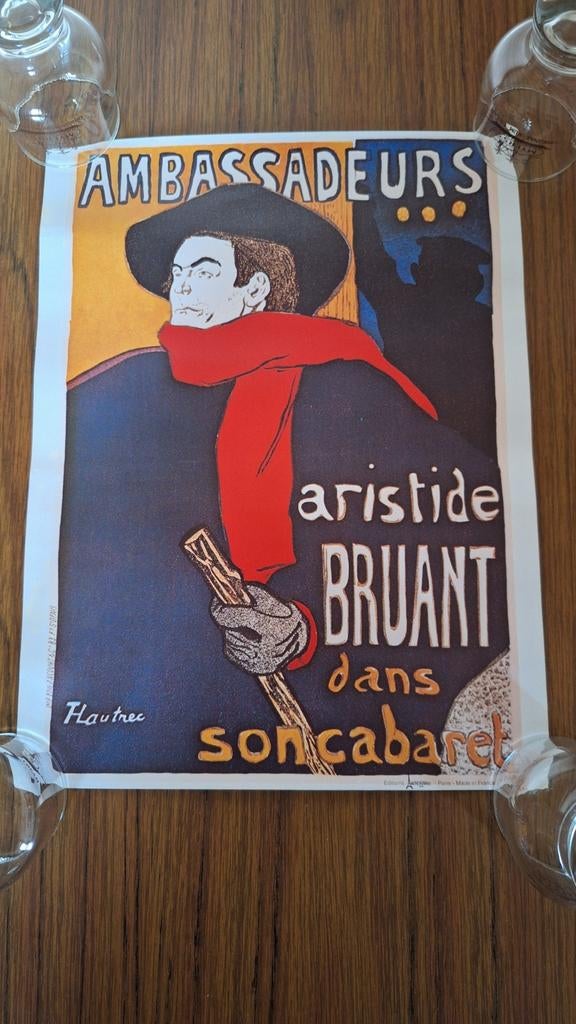 Toulouse Lautrec Ambassadeurs Aristide Bruant, Verzamelen, Merken en Reclamevoorwerpen, Zo goed als nieuw, Overige typen, Ophalen of Verzenden