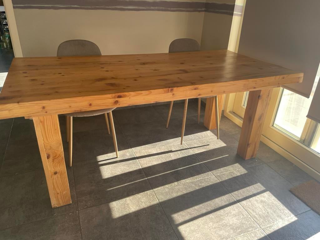 Houten tafel, Ophalen, 50 tot 100 cm, Zo goed als nieuw, Vijf personen of meer