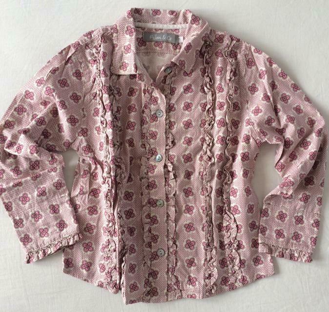 chemise blouse Filou & Co 128 imprimé fleuri manches longues, Enlèvement ou Envoi, Filou & Co, Chemise ou Chemisier, Utilisé