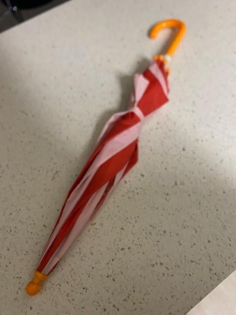 Paraplu voor de kleintjes, Ophalen