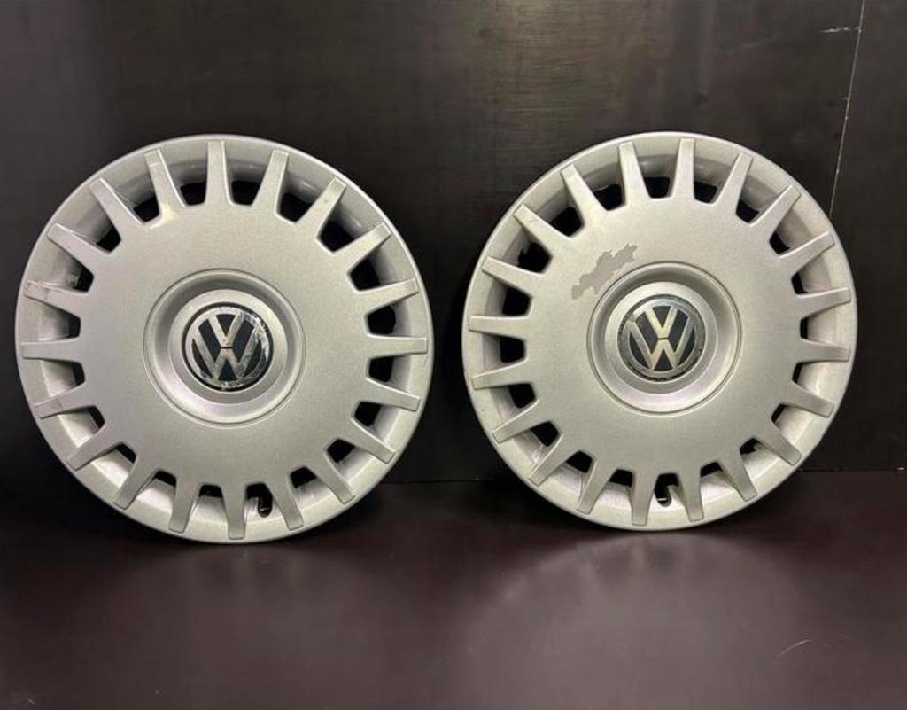2 enjoliveurs vw passat bora caddy polo touran golf 4,5 15", Enlèvement ou Envoi, Utilisé