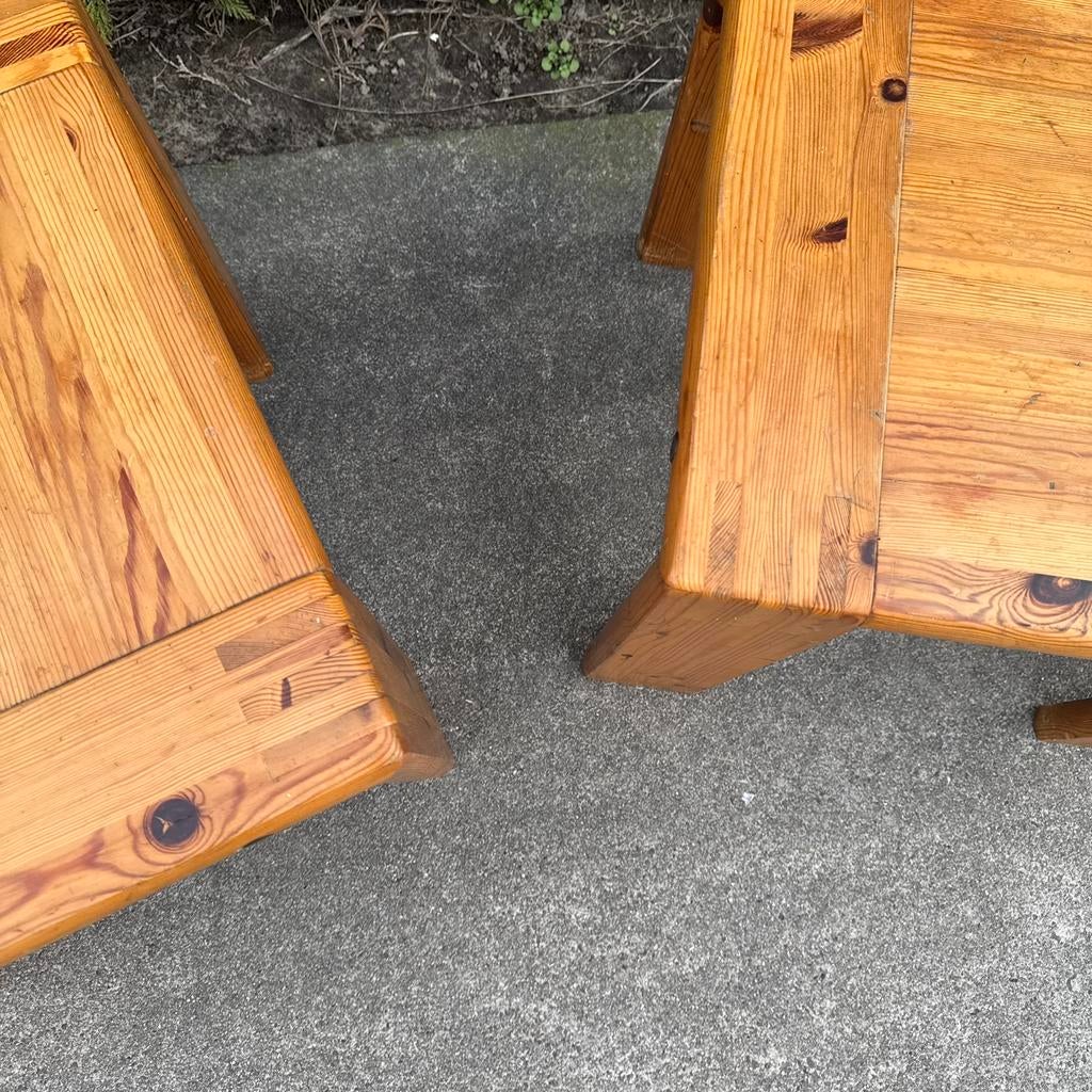 Setje grenen bijzettafels, Maison & Meubles, Tables | Tables d'appoint, Comme neuf, Enlèvement