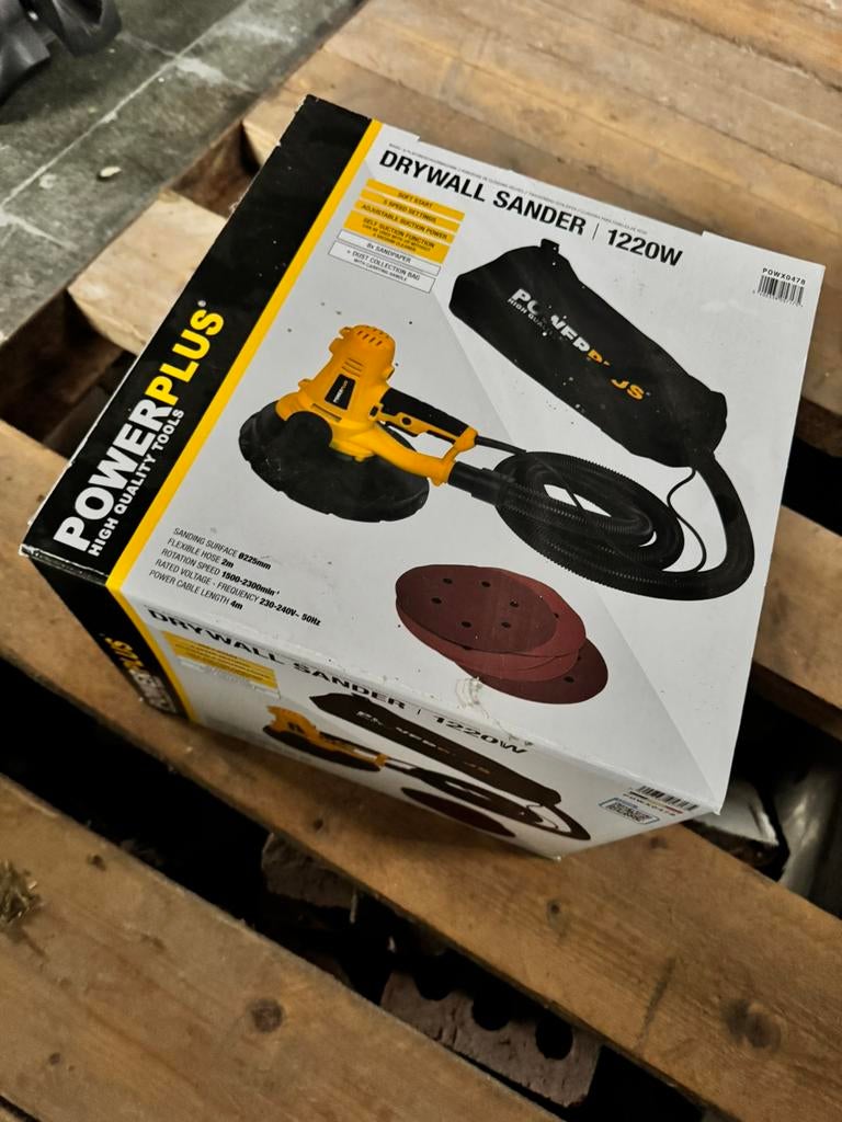 Powerplus drywall sander 1220W (gyproc schuurmachine), Enlèvement, Comme neuf