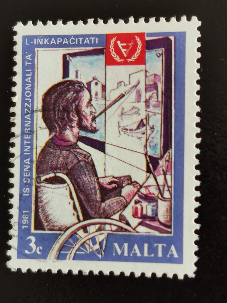 Malte 1981 - Année des personnes handicapées, Enlèvement ou Envoi, Malte, Affranchi