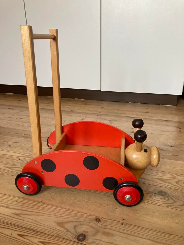 Houten loopkarretje Janbibejan, Ophalen, Gebruikt