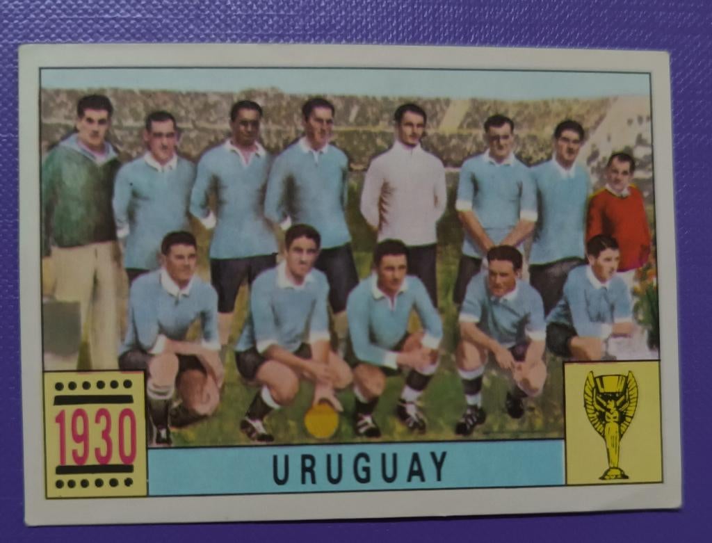 Carte Panini Coupe du monde de foot 1970 Mexique URUGUAY, Envoi