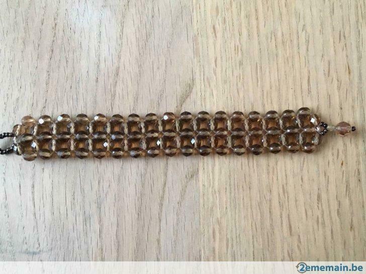 Bracelet swarovski taupe - 17 cm, Nieuw