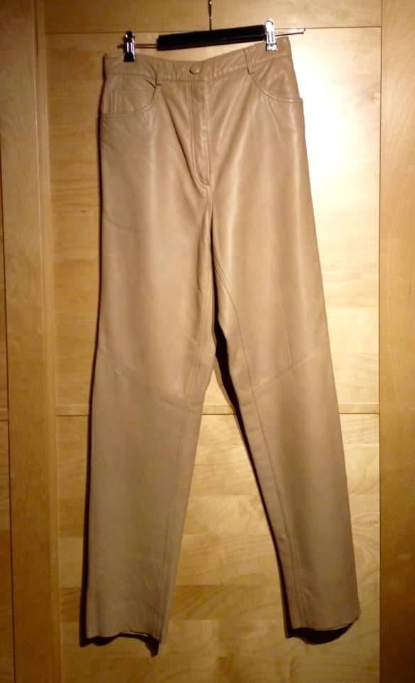 Prestige Elegance Paris broek van echt leer, Kleding | Dames, Broeken en Pantalons, Maat 38/40 (M), Prestige Elegance, Beige, Ophalen of Verzenden