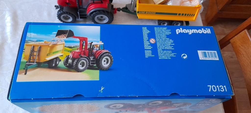 Playmobil tracteur +remorque, Ophalen, Zo goed als nieuw, Complete set