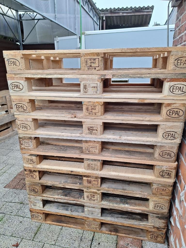 Europalettes 120x80cm, plus de 50 pièces disponibles, Bricolage & Construction, Bois & Planches, Utilisé, Palette, Moins de 200 cm