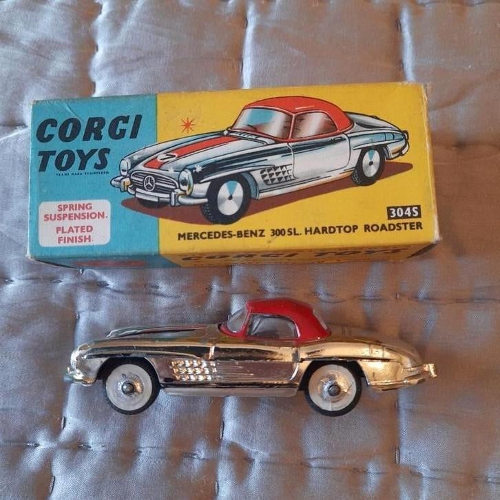 CORGI nr 304S : MERCEDES BENZ 300SL*SILVER*VINTAGE*, Ophalen, Zo goed als nieuw, Auto, Corgi