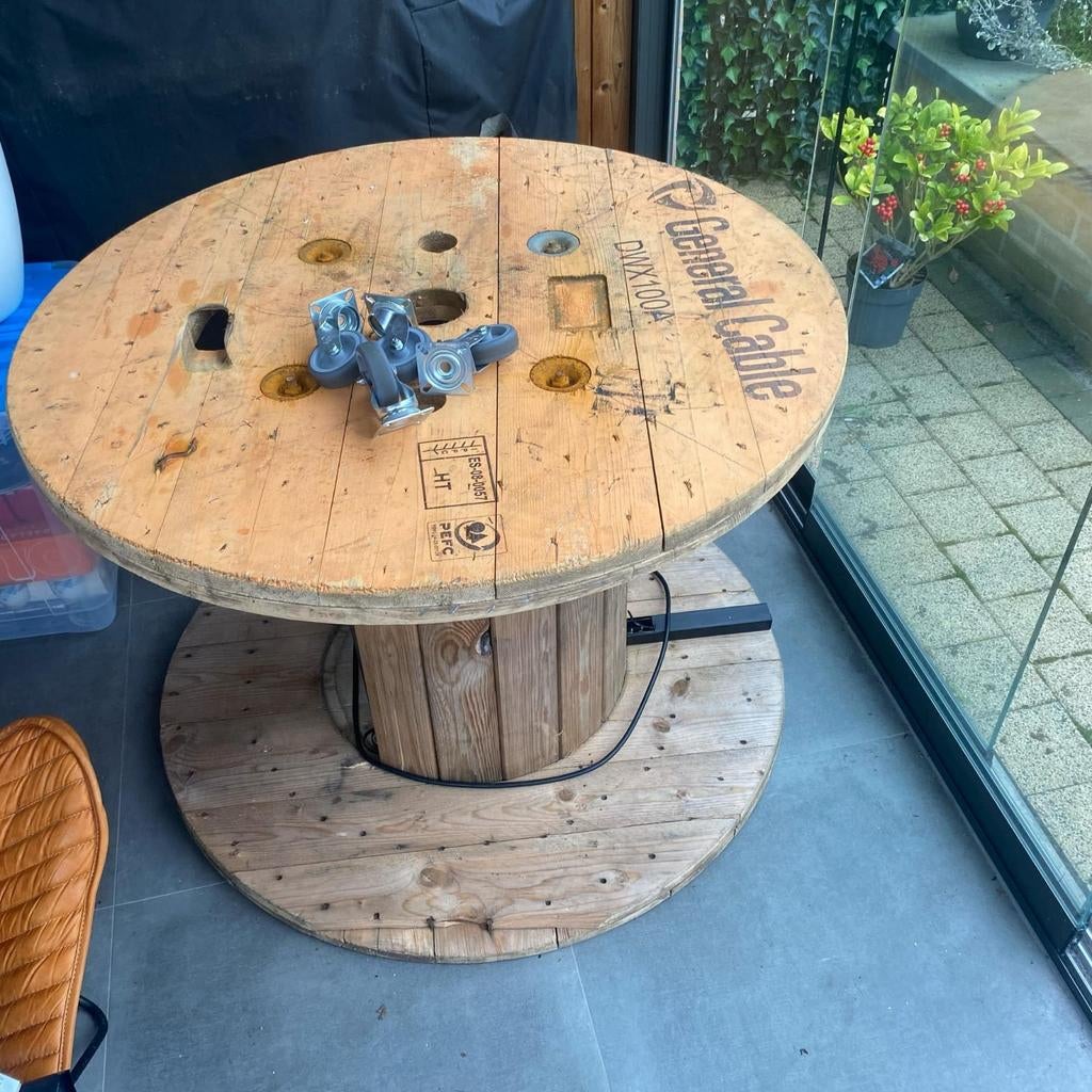 Houten haspel, Ophalen, Gebruikt, Rond, Hout