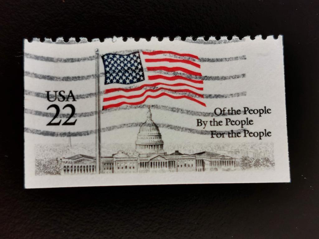 USA 1985 - Drapeau américain et capitole - non dentelé sur 3, Enlèvement ou Envoi, Affranchi, Amérique du Nord