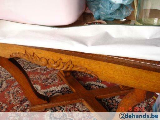Massief eiken antieke eettafel, Maison & Meubles, Tables | Tables à manger, Enlèvement, Utilisé