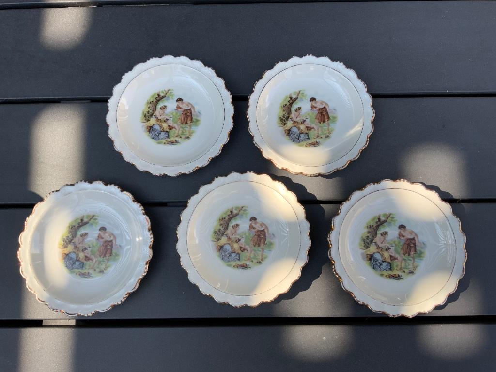 Cinq petites coupelles vintage en porcelaine Bavaria, Antiquités & Art, Enlèvement ou Envoi