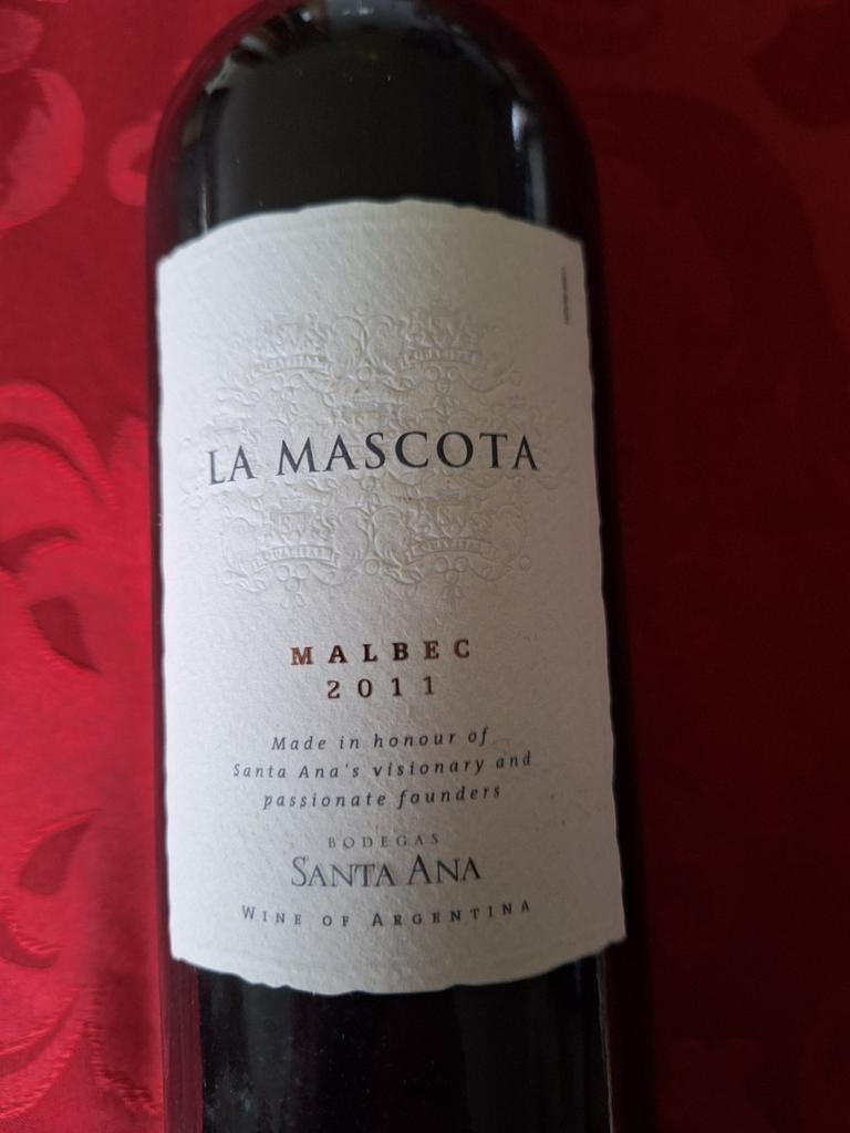 1 bouteille de vin rouge d' Argentine, Malbec 2011, Collections, Vins, Neuf, Pleine, Enlèvement, Vin rouge