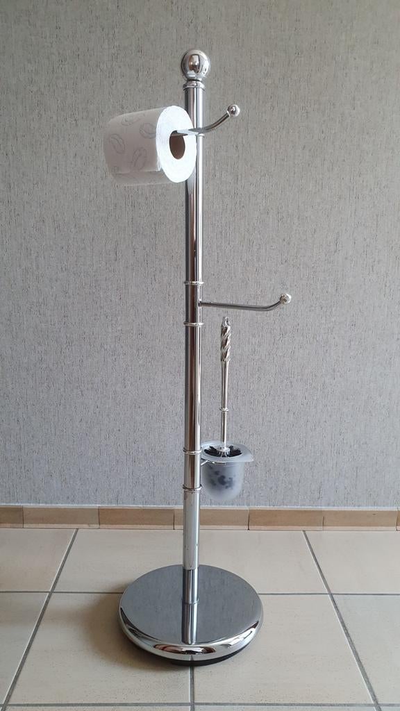 Losstaande WC borstel en rol houder., Enlèvement, Utilisé