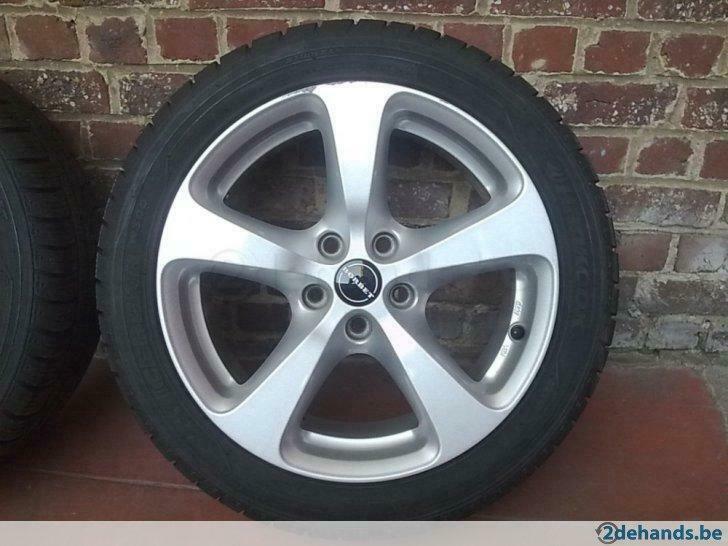 4 alu velgen 17" met winterbanden voor clk of andere, Utilisé, Jante(s)