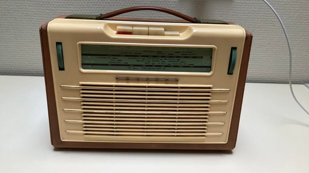 Vintage Philips radio 1960, Ophalen of Verzenden, Gebruikt, Transistorradio