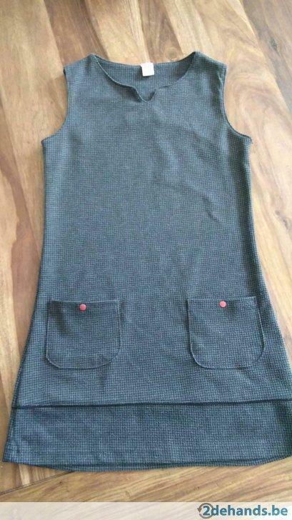 grijs kleedje - maat 128 - FRENDS, Ophalen of Verzenden, Gebruikt, Meisje, Jurk of Rok